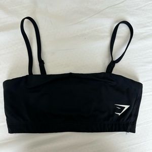 Gymshark black bandeau sports bra small